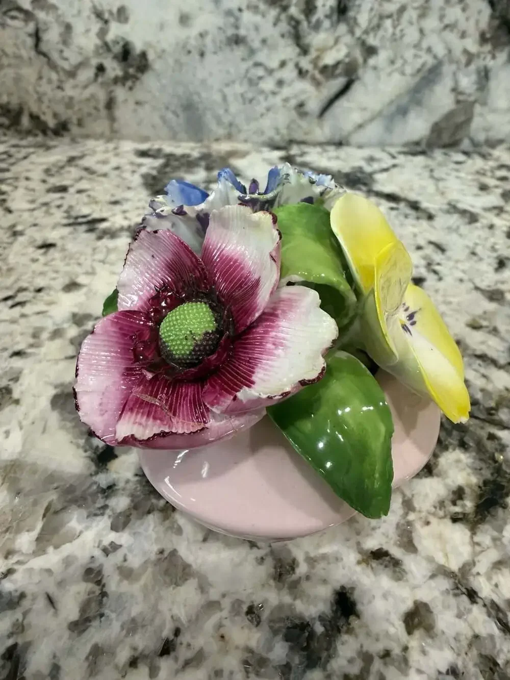 Regal Bone China Floral Arrangement in Footed Vase